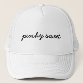 Just Peachy | Cute Minimalist Fun Quote Design キャップ