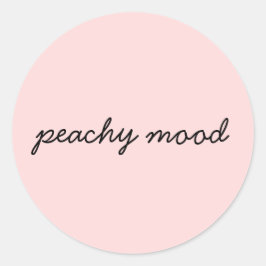 Just Peachy Cute Minimalist Script Design ラウンドシール