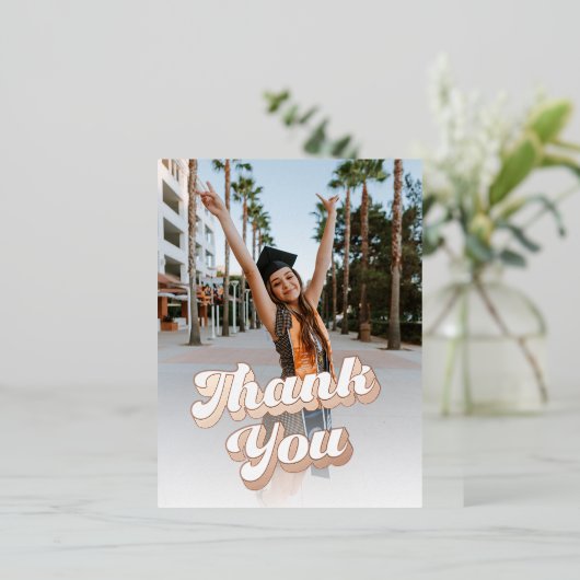 Just Peachy Graduationありがとうはがき 箔シーズンポストカード (立ち正面)