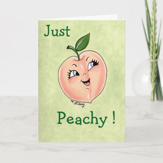 Just Peachy! Greeting Card for Friend, Sister, Mom カード (正面)