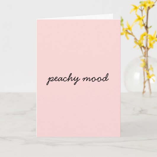 Just Peachy Modern Minimal Script Design カード (黄色い花)