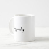 Just Peachy Modern Minimalist Cute Script Design コーヒーマグカップ (正面左)