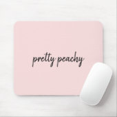 Just Peachy Modern Minimalist Cute Script Design マウスパッド (マウス)