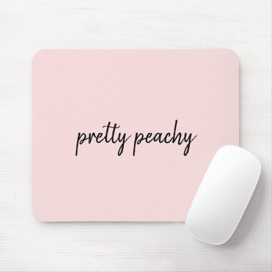 Just Peachy Modern Minimalist Cute Script Design マウスパッド (マウス)