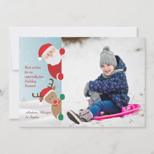 Just Peek Holiday Photo Card シーズンカード (正面)