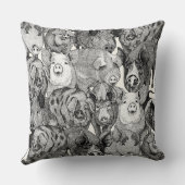 just pigs black half pearl クッション (裏面)