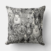 just pigs black half pearl クッション (正面)