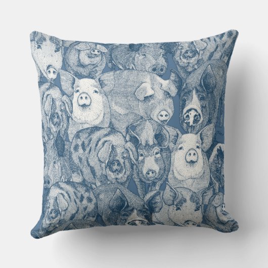 just pigs cobalt blue クッション (裏面)