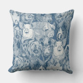 just pigs cobalt blue クッション (正面)