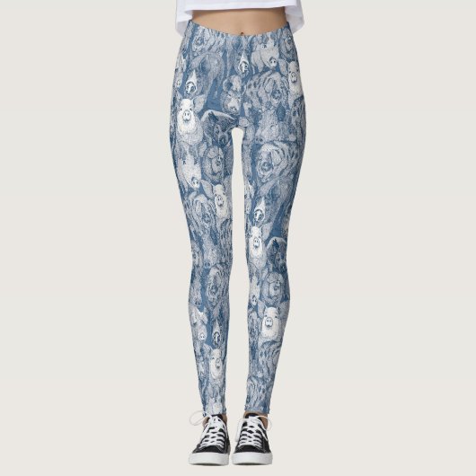 just pigs cobalt denim レギンス (正面)