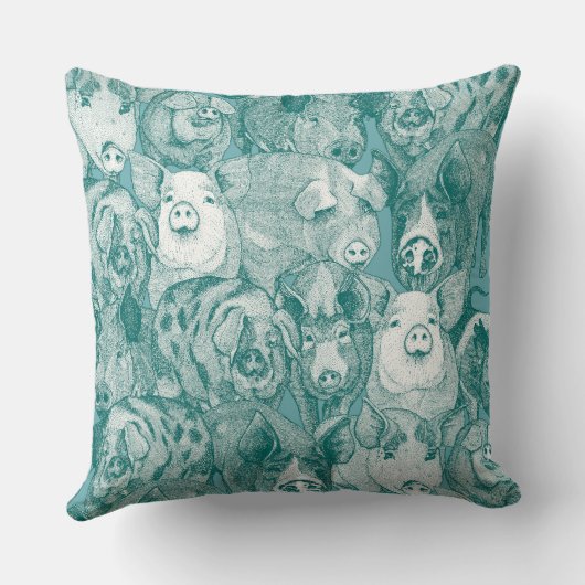 just pigs viridian turquoise クッション (裏面)