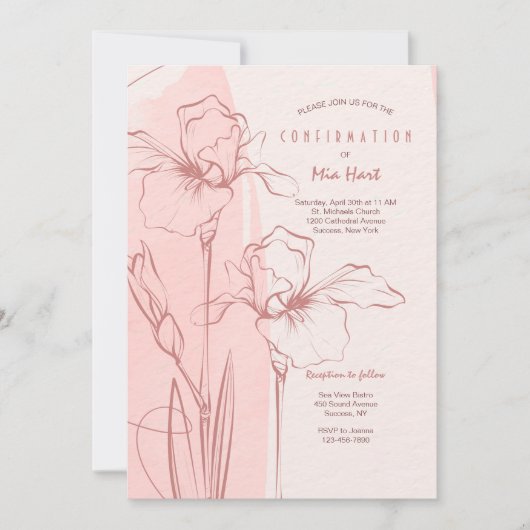 Just Pink確認招待状 招待状 (正面)