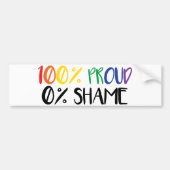 Just Pride Not Shame | Rainbow Gay Pride T-Shirt バンパーステッカー (正面)