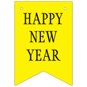 JUST RAINBOW colors & your Text: HAPPY NEW YEAR バンティングフラッグ (第3の旗)