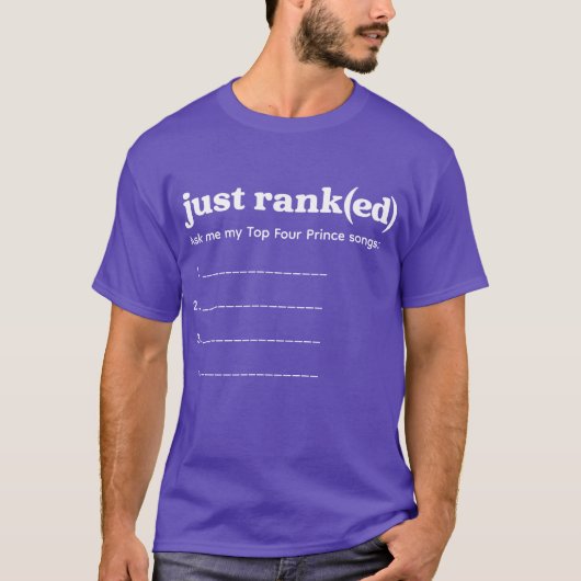 Just Ranked Tee Prince  Tシャツ (正面)