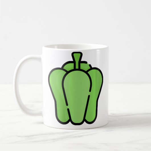 Just Really Like Bell Peppers Green Pepper コーヒーマグカップ (左)