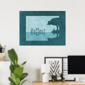 Just Reflectプリント ポスター (ホームオフィス)