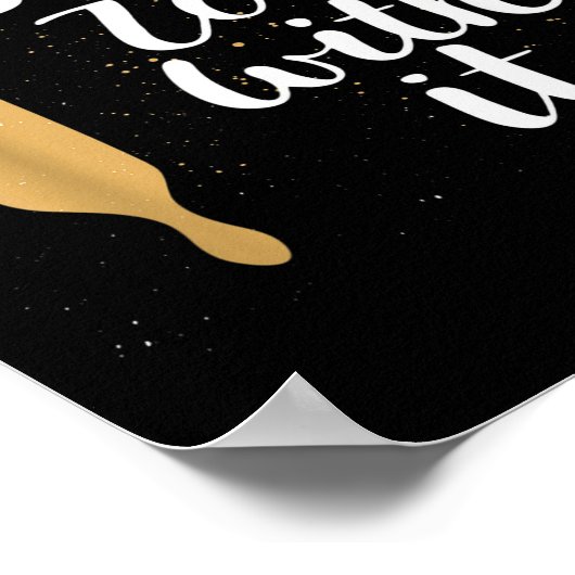 Just Roll With It Funny Baking Pastry Lover Gift  ポスター (角)