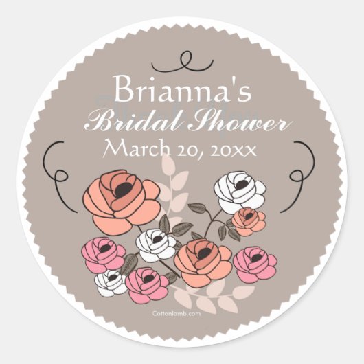 Just Rosyステッカー ラウンドシール (正面)