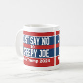 Just Say No to Creepy Joe Pro Donald Trump 2024 コーヒーマグカップ (正面左)