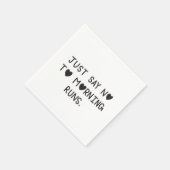 Just Say No to Morning Runs スタンダードカクテルナプキン (角)