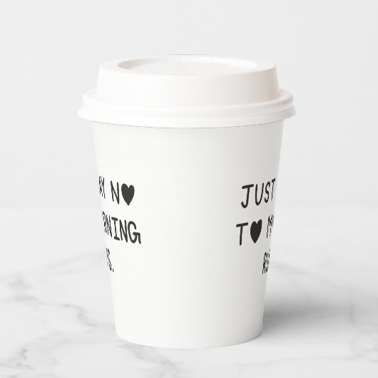 Just Say No to Morning Runs 紙コップ (左)