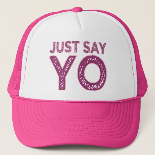 Just Say YO hat – 色を選択 キャップ (正面)
