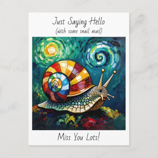 Just Saying Hello with some Snail Mail ポストカード (正面)