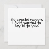Just Saying "Hi" カード (裏面)