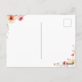 Just Saying Hi | Cat and Flower Themed ポストカード (裏面)