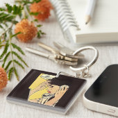 Just Send Chocolateヴィンテージ漫画 キーホルダー (正面右)