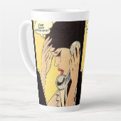 Just Send Chocolateヴィンテージ・アート カフェラテマグ (左アングル)