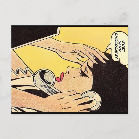 Just Send Chocolateヴィンテージ・アート シーズンポストカード (正面)