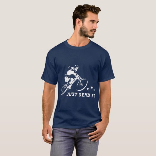 Just Send It Funny Mountain Bike Tシャツ (正面フル)
