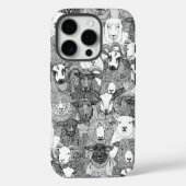 just sheep black white Case-Mate iPhoneケース (裏面)