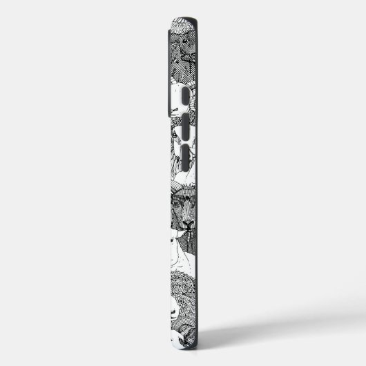 just sheep black white Case-Mate iPhoneケース (裏面 / 左)