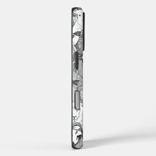 just sheep black white Case-Mate iPhoneケース (裏面 / 右)