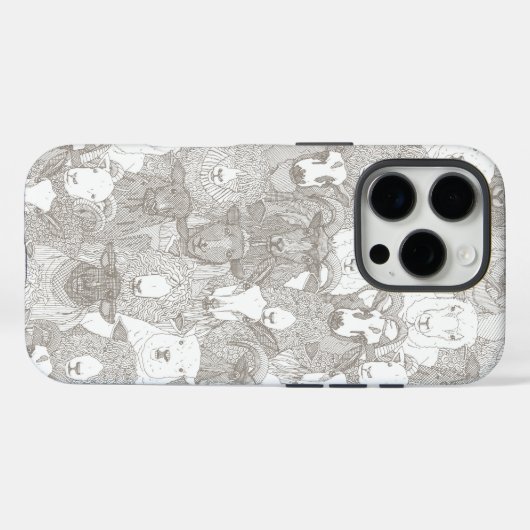 just sheep natural white Case-Mate iPhoneケース (裏面 (横))