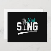 Just Sing Choir Singerミュージシャン歌う音楽ギフト ポストカード (正面/裏面)
