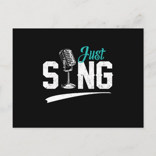 Just Sing Choir Singerミュージシャン歌う音楽ギフト ポストカード (正面)