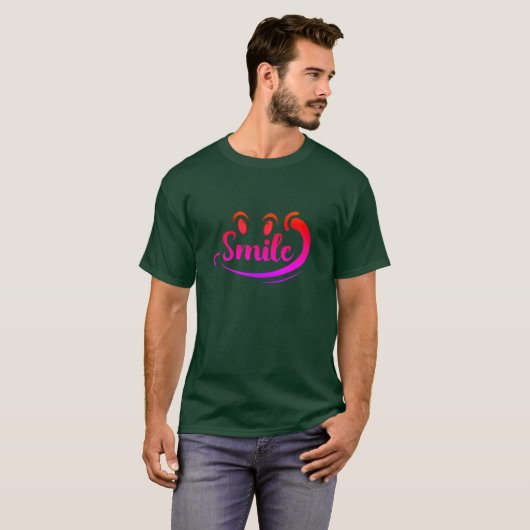 Just Smile Keep Smiling Smile More Stay Smiling A  Tシャツ (正面フル)