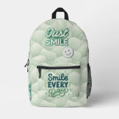 Just Smile Minimalist Design – Elegant Modern  プリントバックパック (正面)