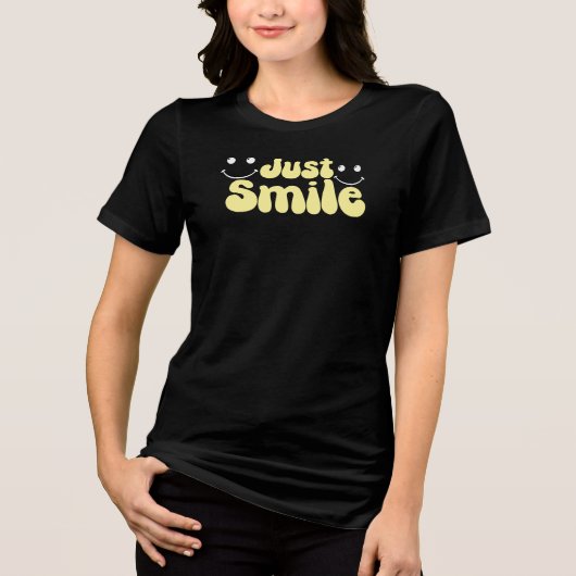 Just Smile, Positive Vibes Graphic トライブレンドTシャツ (正面)