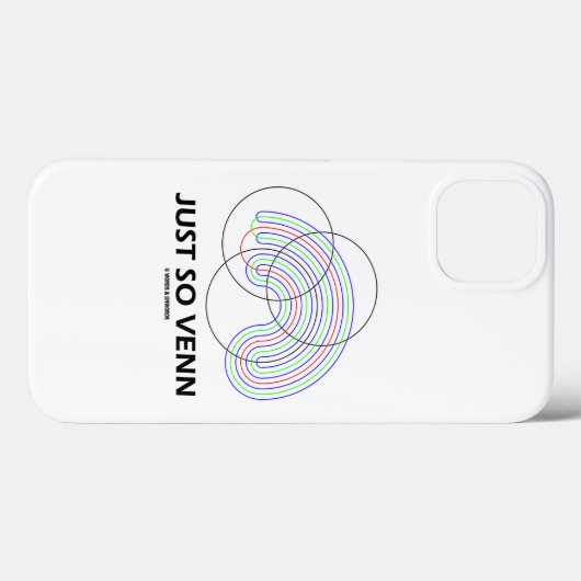 Just So Venn Venn Diagram数学ギークユーモア Case-Mate iPhoneケース (裏面 (横))