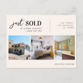 Just Sold不動産実在不動産不動産仲介業者マーケティング ポストカード (正面)