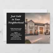 Just Sold 実在 Estateマーケティングカスタムホーム写真 カード (正面)