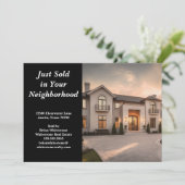 Just Sold 実在 Estateマーケティングカスタムホーム写真 カード (スタンド正面)