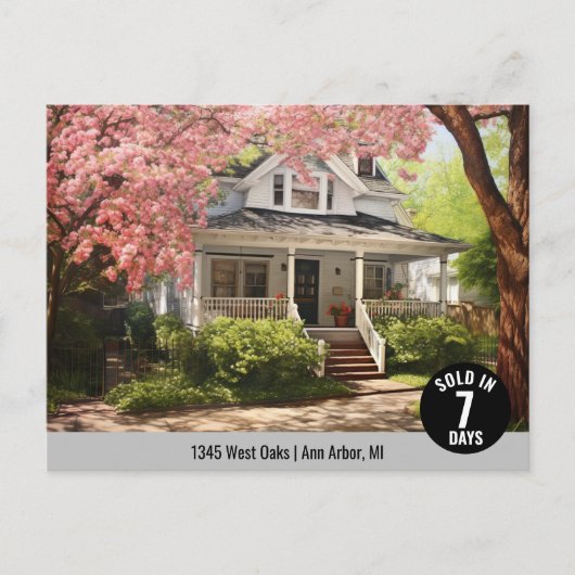 Just Sold 実在 Estateマーケティングロゴ ポストカード (正面)