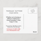 Just Sold 実在 Estate Postage Taupe ポストカード (裏面)