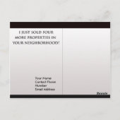 Just Sold Post Card ポストカード (裏面)